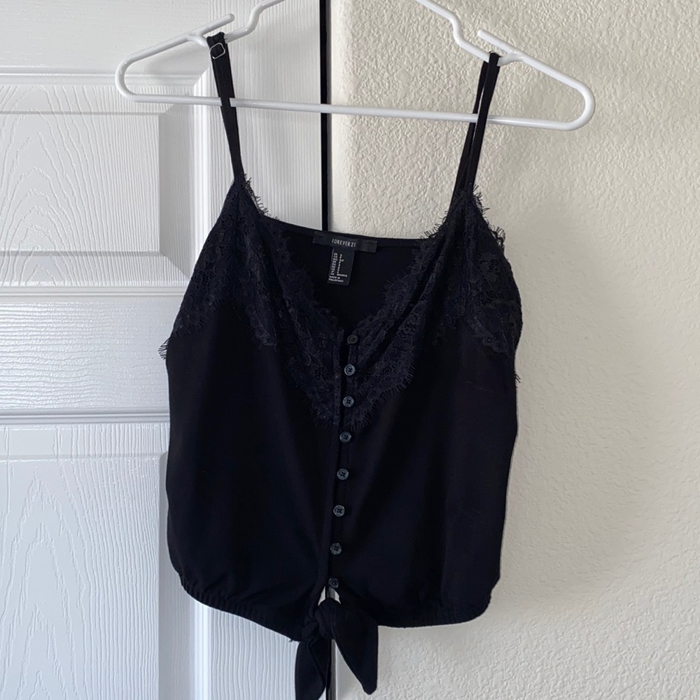 Forever 21 Black Cropped Tank